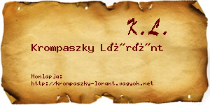 Krompaszky Lóránt névjegykártya